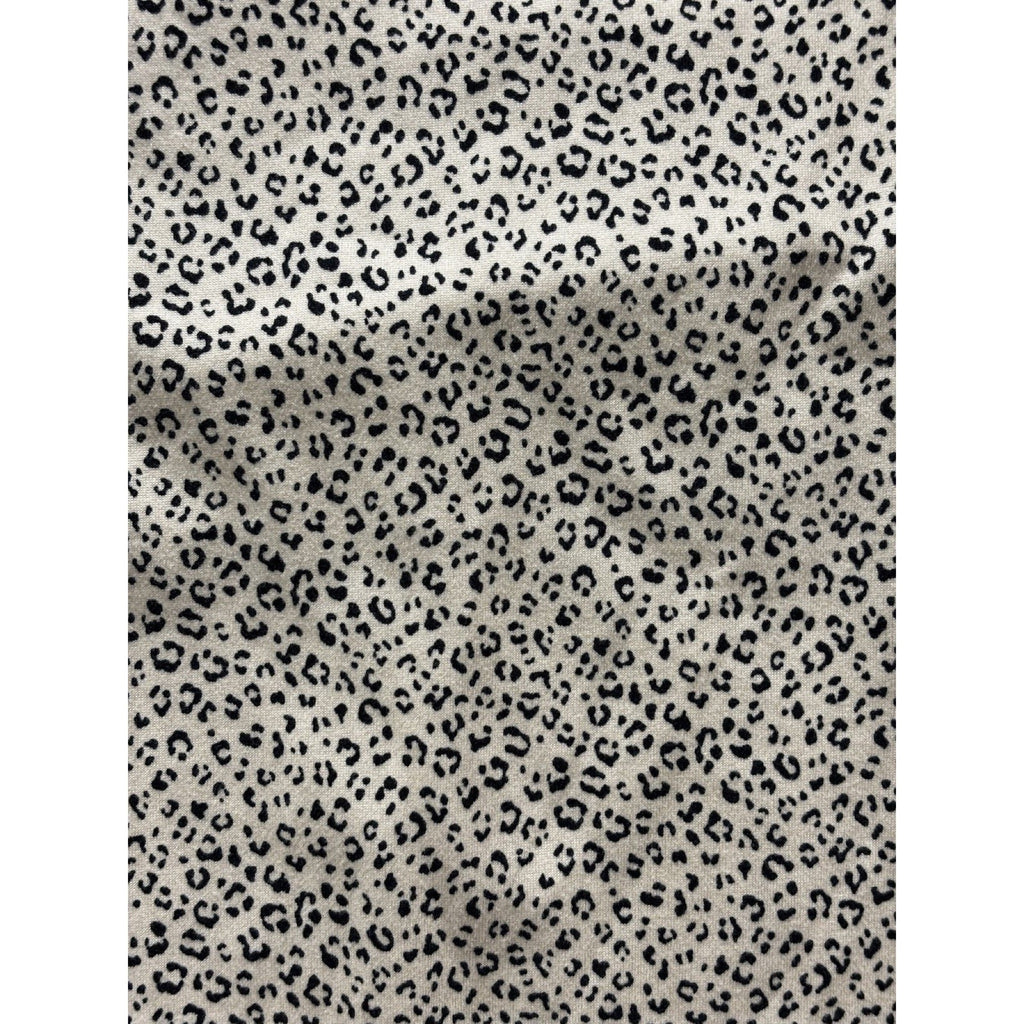 Gaze Womens S Cream Leopard Print Bodysuit Sleeveless Y2K