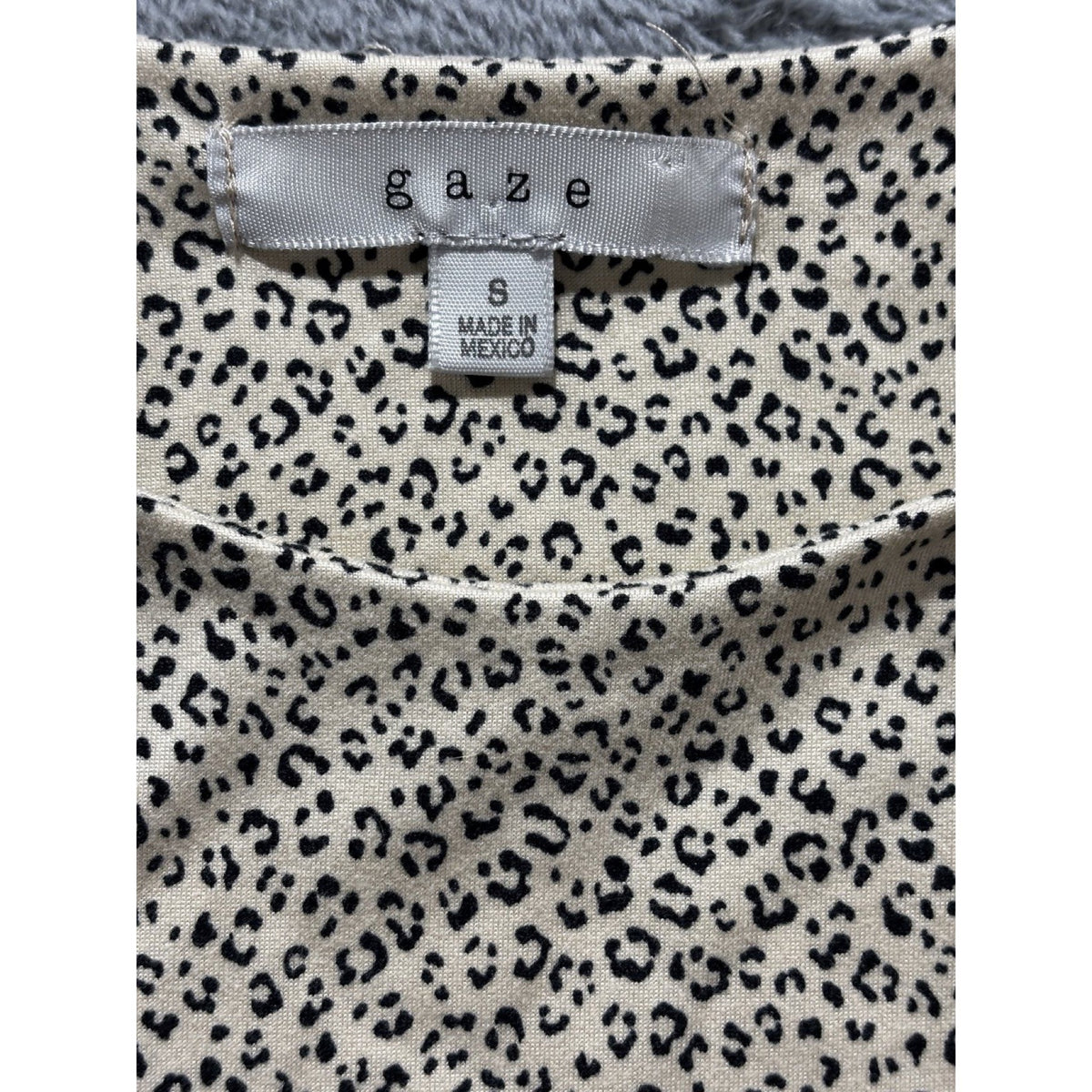 Gaze Womens S Cream Leopard Print Bodysuit Sleeveless Y2K