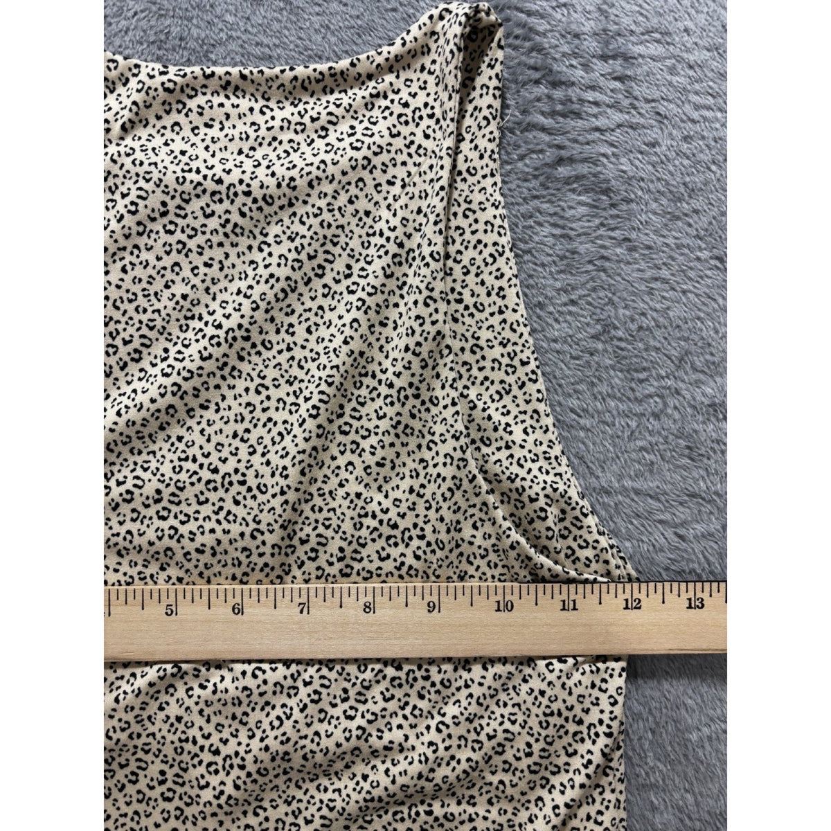 Gaze Womens S Cream Leopard Print Bodysuit Sleeveless Y2K