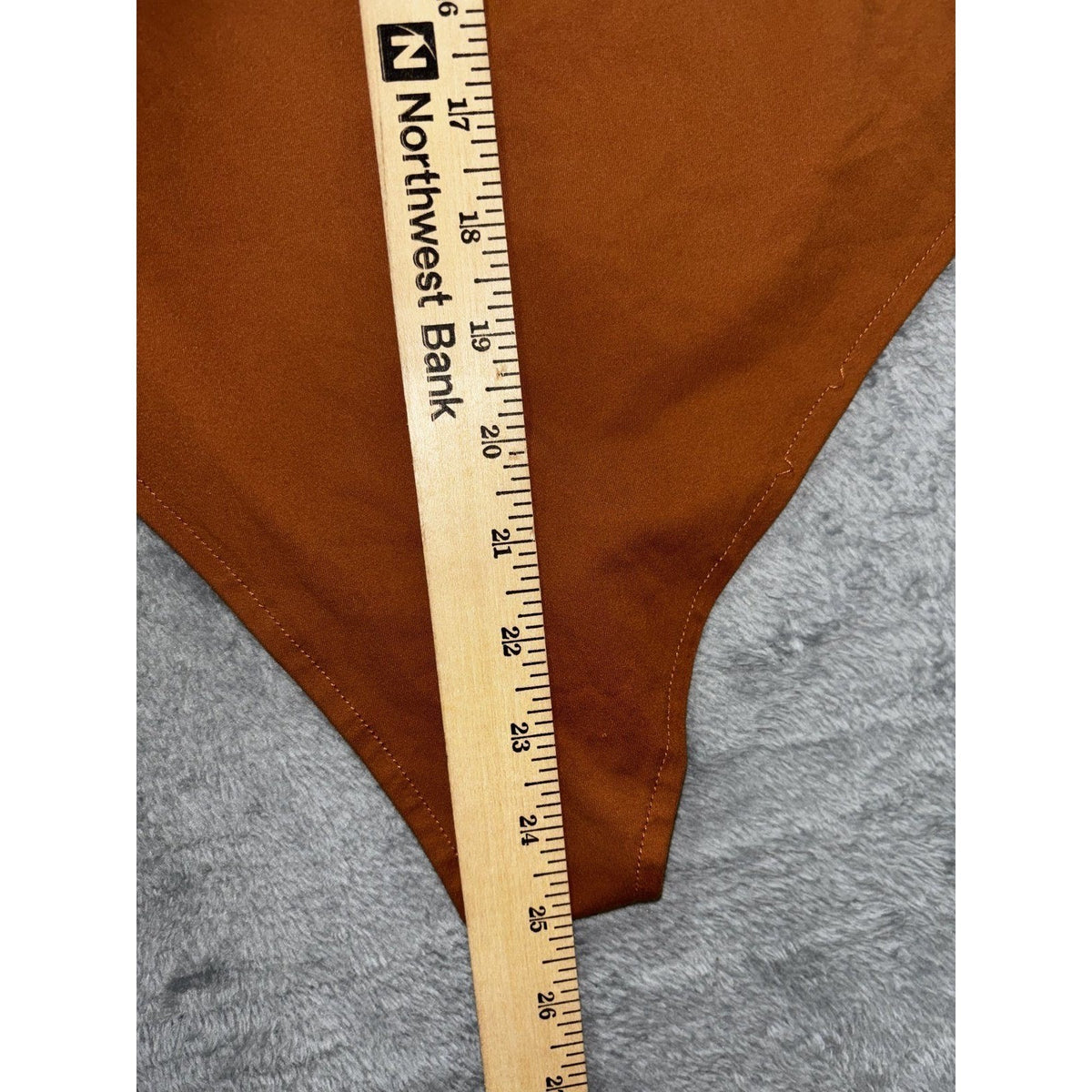 Reoria Womens S Rust Brown Sleeveless Bodysuit Minimalist Casual