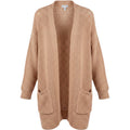 Ava & Viv 1X Open Knit Cardigan Beige Lightweight Plus Size Office Capsule