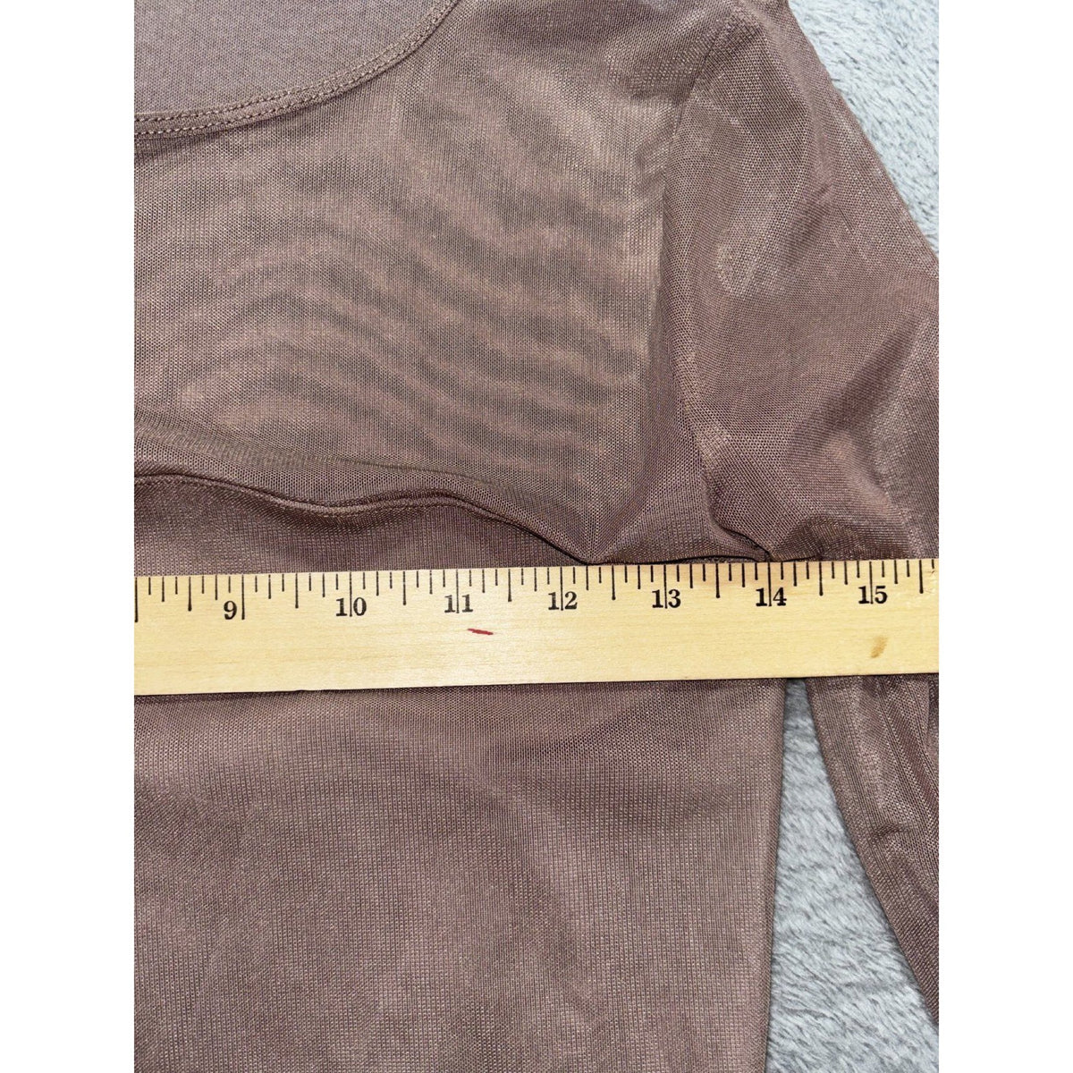 Abercrombie & Fitch Womens Taupe Mesh Long Sleeve Bodysuit Size Not Tagged