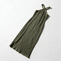 Old Navy Womens S Olive Green Ribbed Halter Maxi Dress Casual Fitted