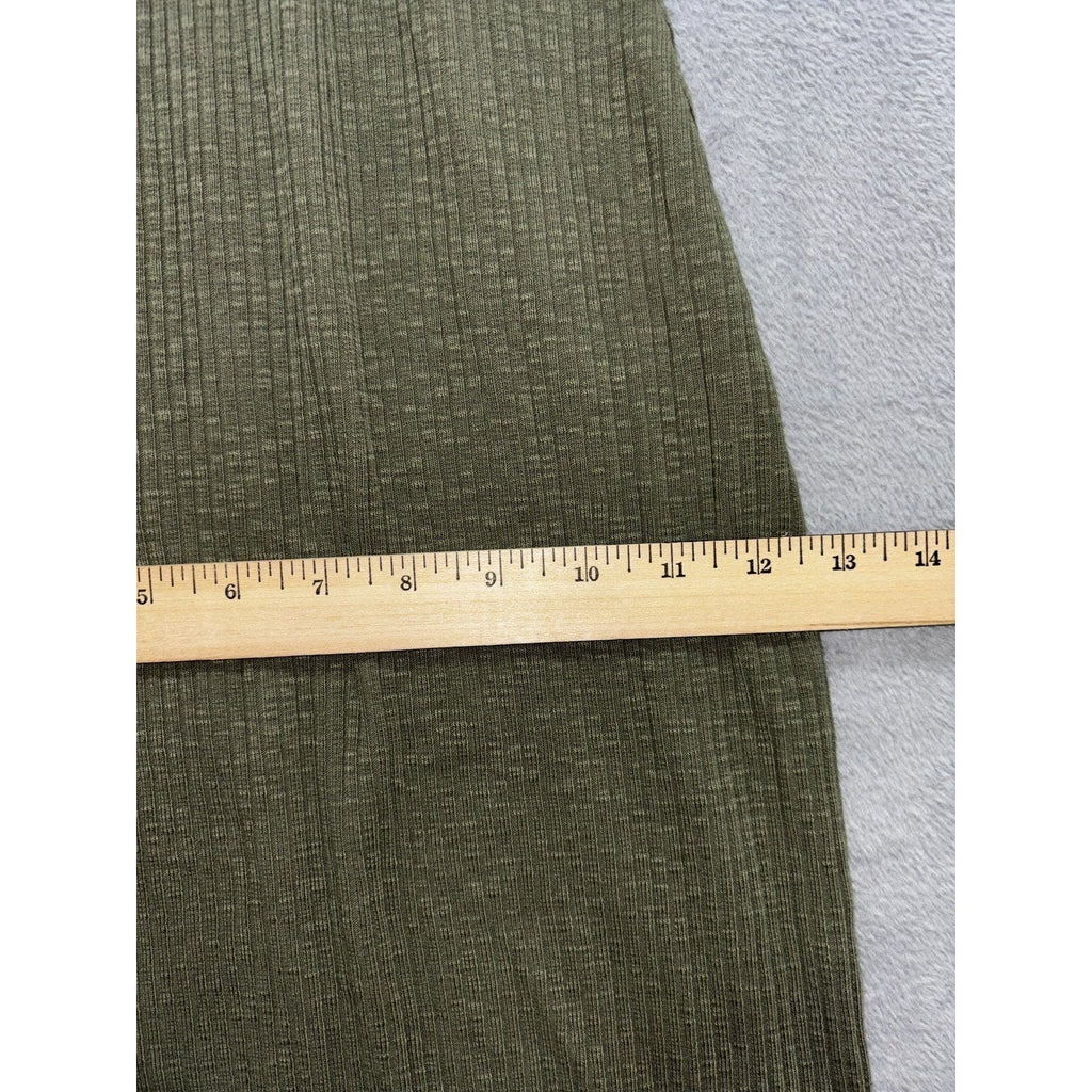 Old Navy Womens S Olive Green Ribbed Halter Maxi Dress Casual Fitted