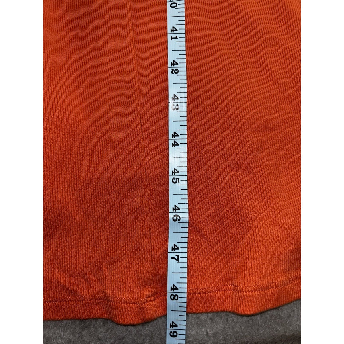 Old Navy Womens S Orange Ribbed Racerback Maxi Dress Side Slit Casual