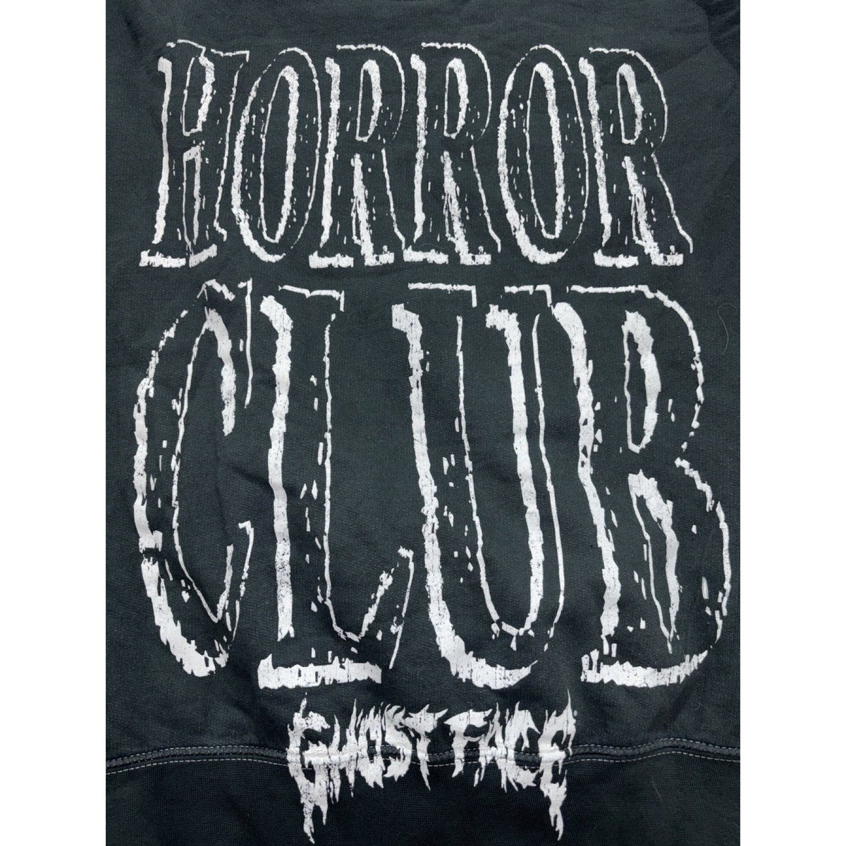 Ghost Face Mens M Black Horror Club Graphic Crewneck Sweatshirt Casual