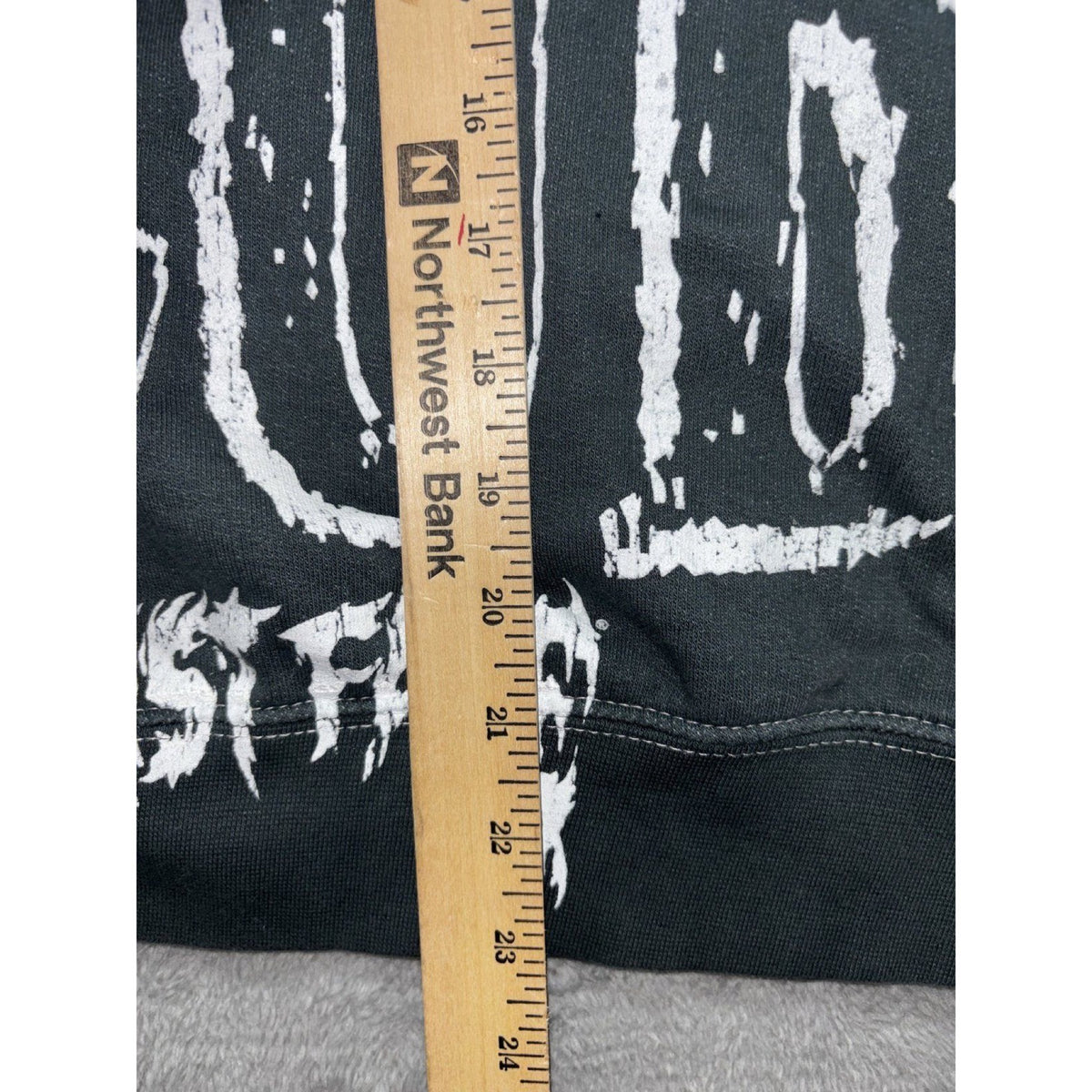 Ghost Face Mens M Black Horror Club Graphic Crewneck Sweatshirt Casual