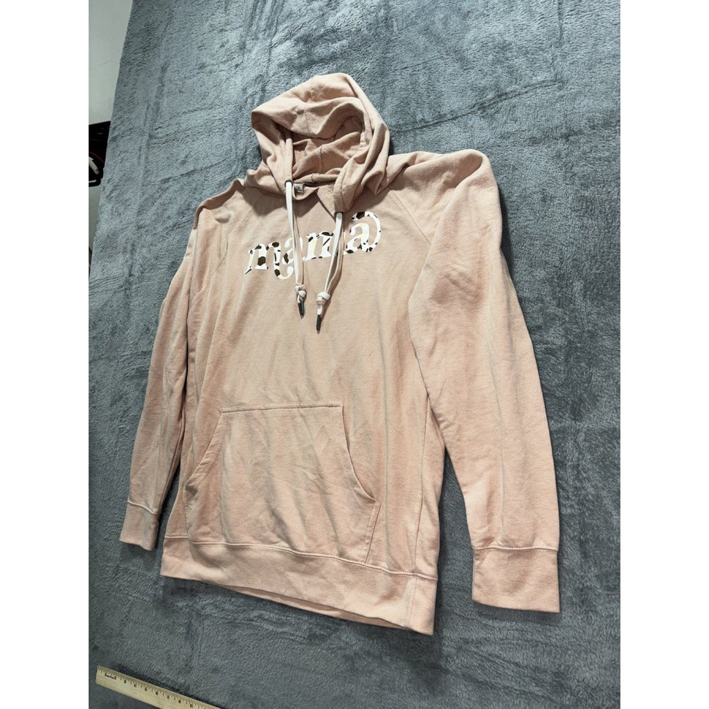 Independent Trading Co Womens XL Pink Mama Graphic Pullover Hoodie Casual Cozy