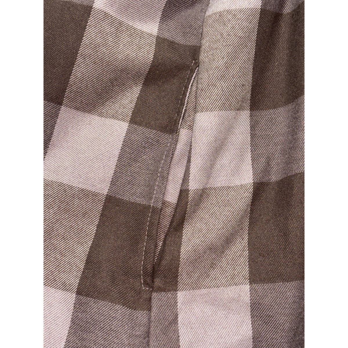 LuLaRoe Womens XL Brown Mauve Buffalo Plaid Button Front Shirt Casual Cozy