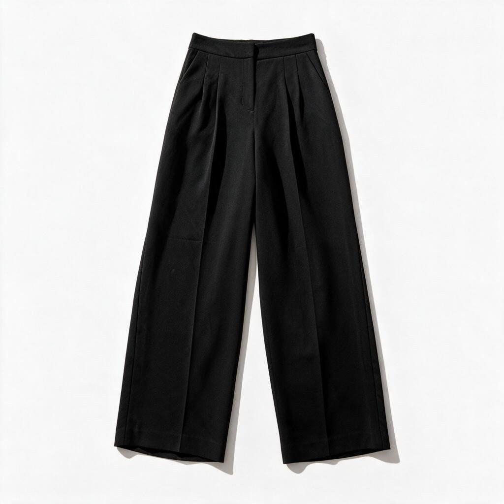 Express Womens Black Wide Leg Super High Rise Pleated Trousers Size Not Tagged