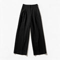 Express Womens Black Wide Leg Super High Rise Pleated Trousers Size Not Tagged