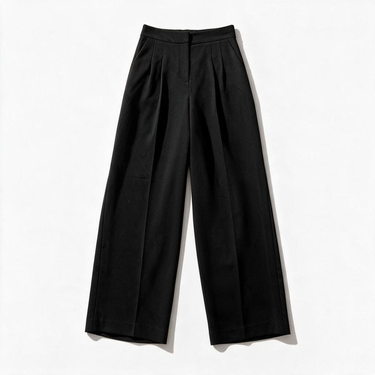 Express Womens Black Wide Leg Super High Rise Pleated Trousers Size Not Tagged