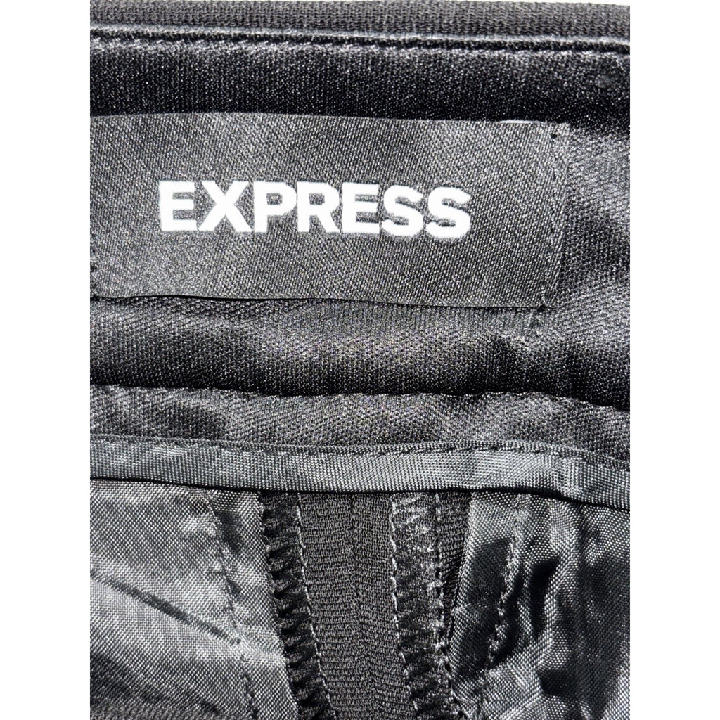 Express Womens Black Wide Leg Super High Rise Pleated Trousers Size Not Tagged