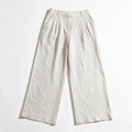 H&M Womens 2 Light Gray Linen Blend Wide Leg Pants High Waisted Casual Coastal