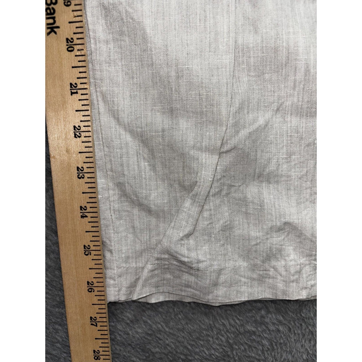 H&M Womens 2 Light Gray Linen Blend Wide Leg Pants High Waisted Casual Coastal