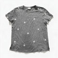 Maurices 24/7 Womens L Gray Snowflake Crewneck Short Sleeve Tee Casual Winter