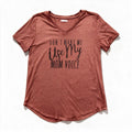 Maurices Womens L Rust Mom Voice Graphic Tee V-Neck Casual