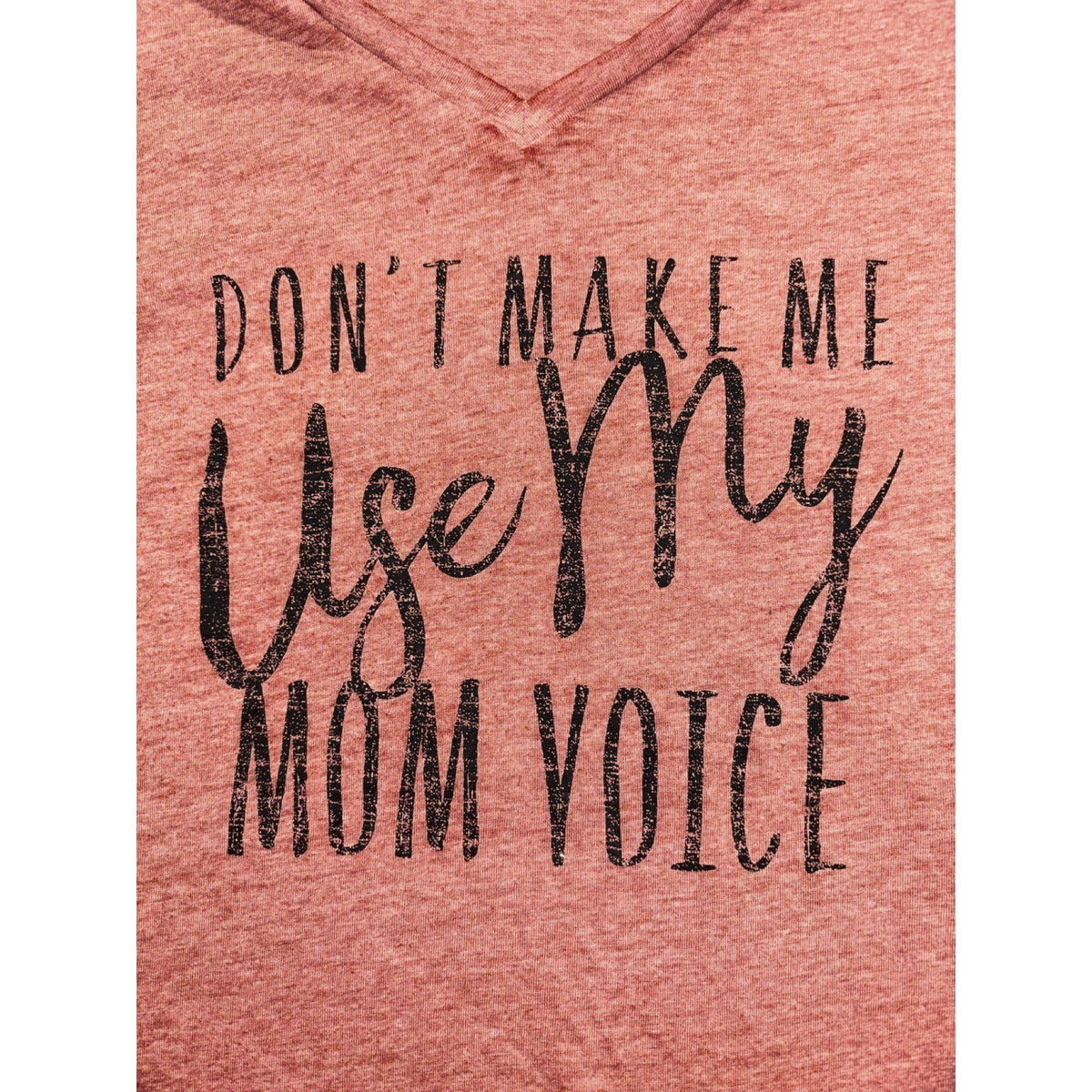 Maurices Womens L Rust Mom Voice Graphic Tee V-Neck Casual