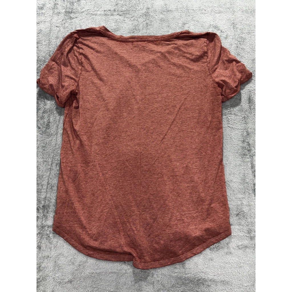 Maurices Womens L Rust Mom Voice Graphic Tee V-Neck Casual