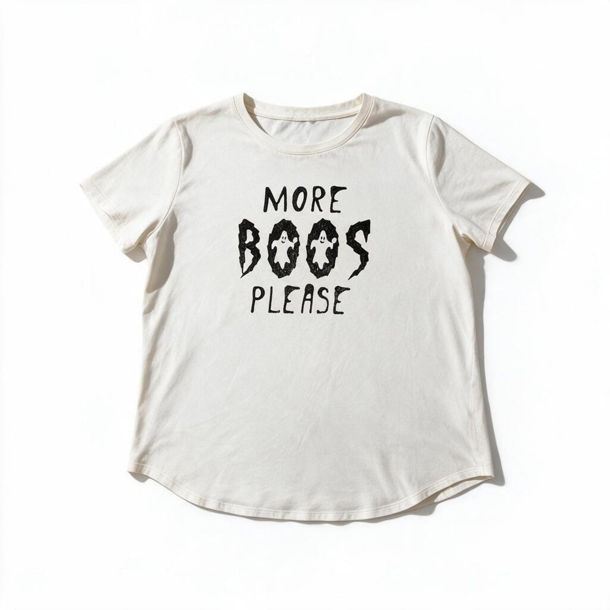 Maurices Womens XXL Off White More Boos Please Graphic Tee Halloween Casual