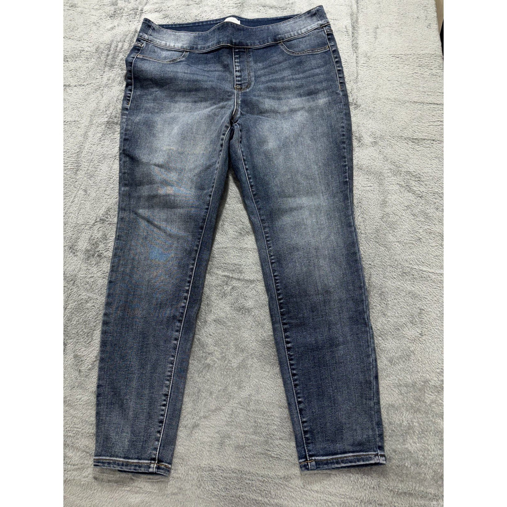 Lane Bryant Womens 16 Medium Blue High Rise Jegging Pull On Casual