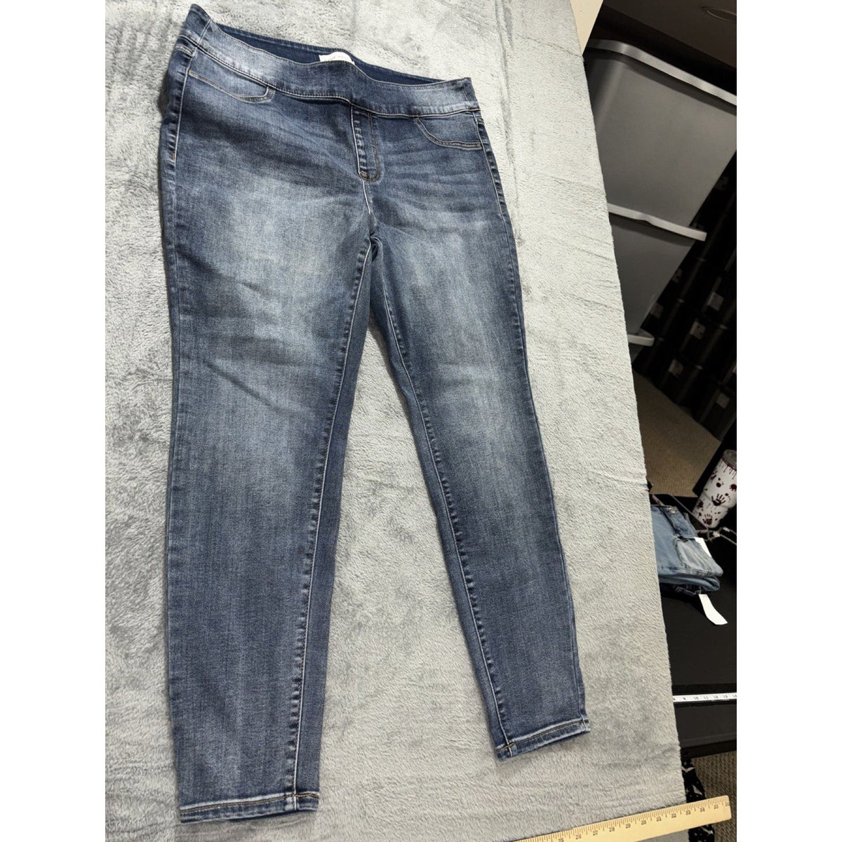 Lane Bryant Womens 16 Medium Blue High Rise Jegging Pull On Casual