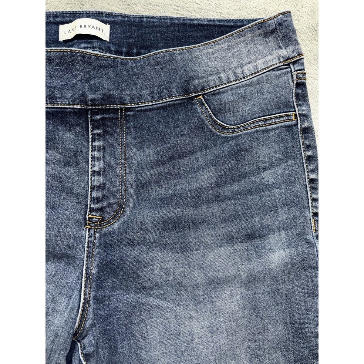 Lane Bryant Womens 16 Medium Blue High Rise Jegging Pull On Casual