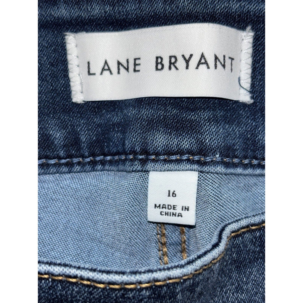 Lane Bryant Womens 16 Medium Blue High Rise Jegging Pull On Casual