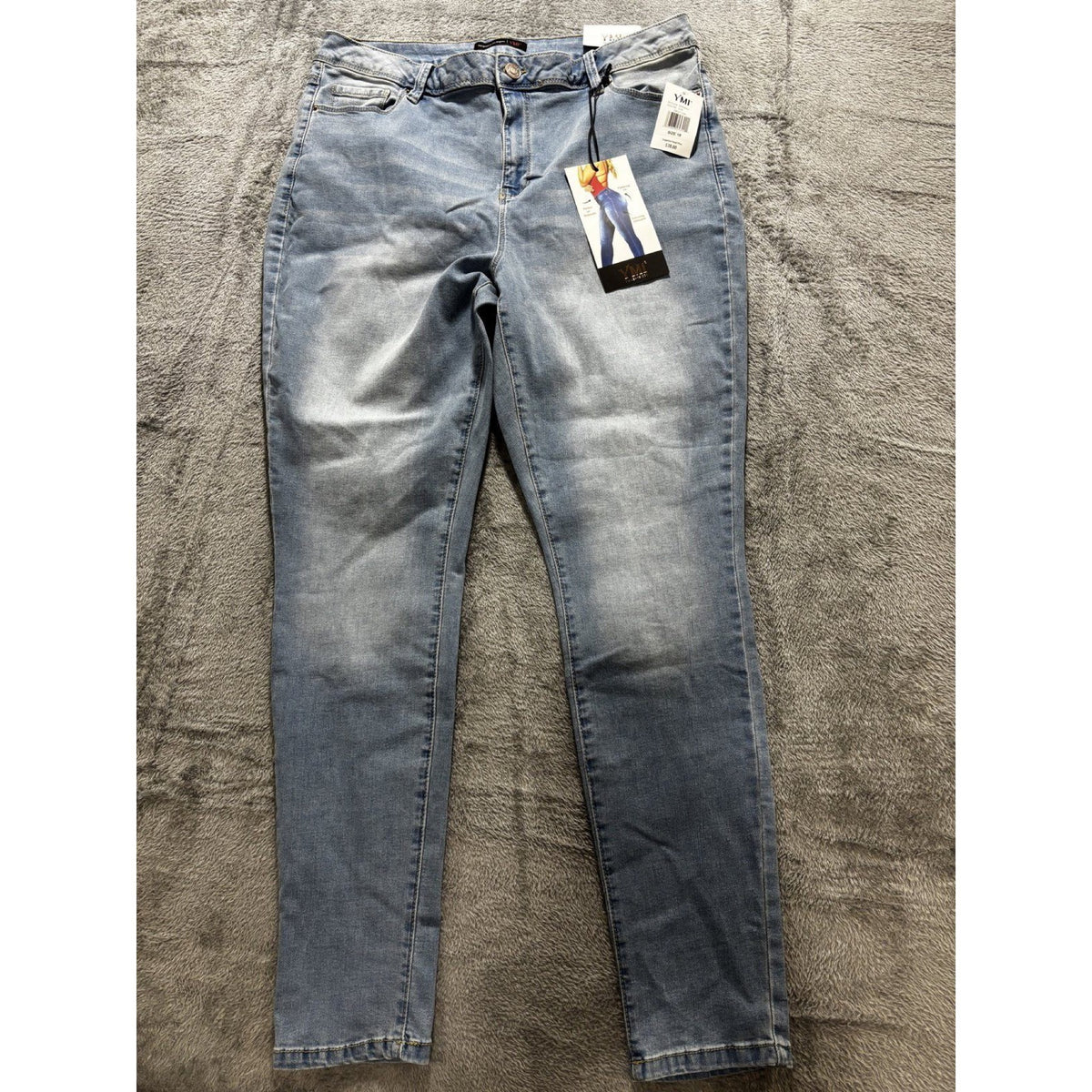 NWT YMI Womens 18 Light Blue High Rise Skinny Jeans Casual