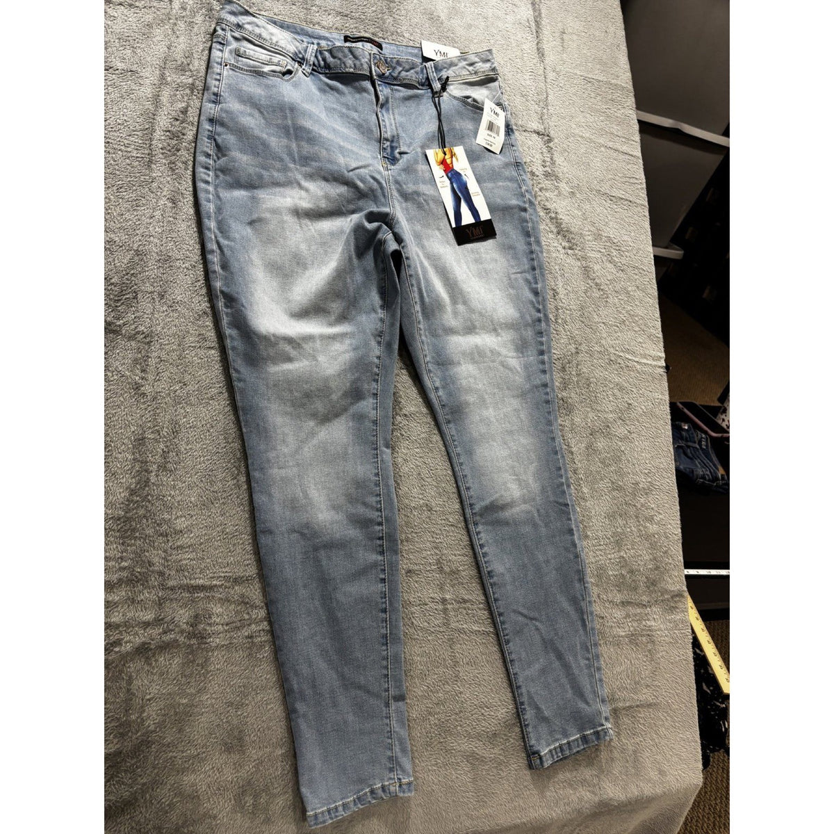 NWT YMI Womens 18 Light Blue High Rise Skinny Jeans Casual
