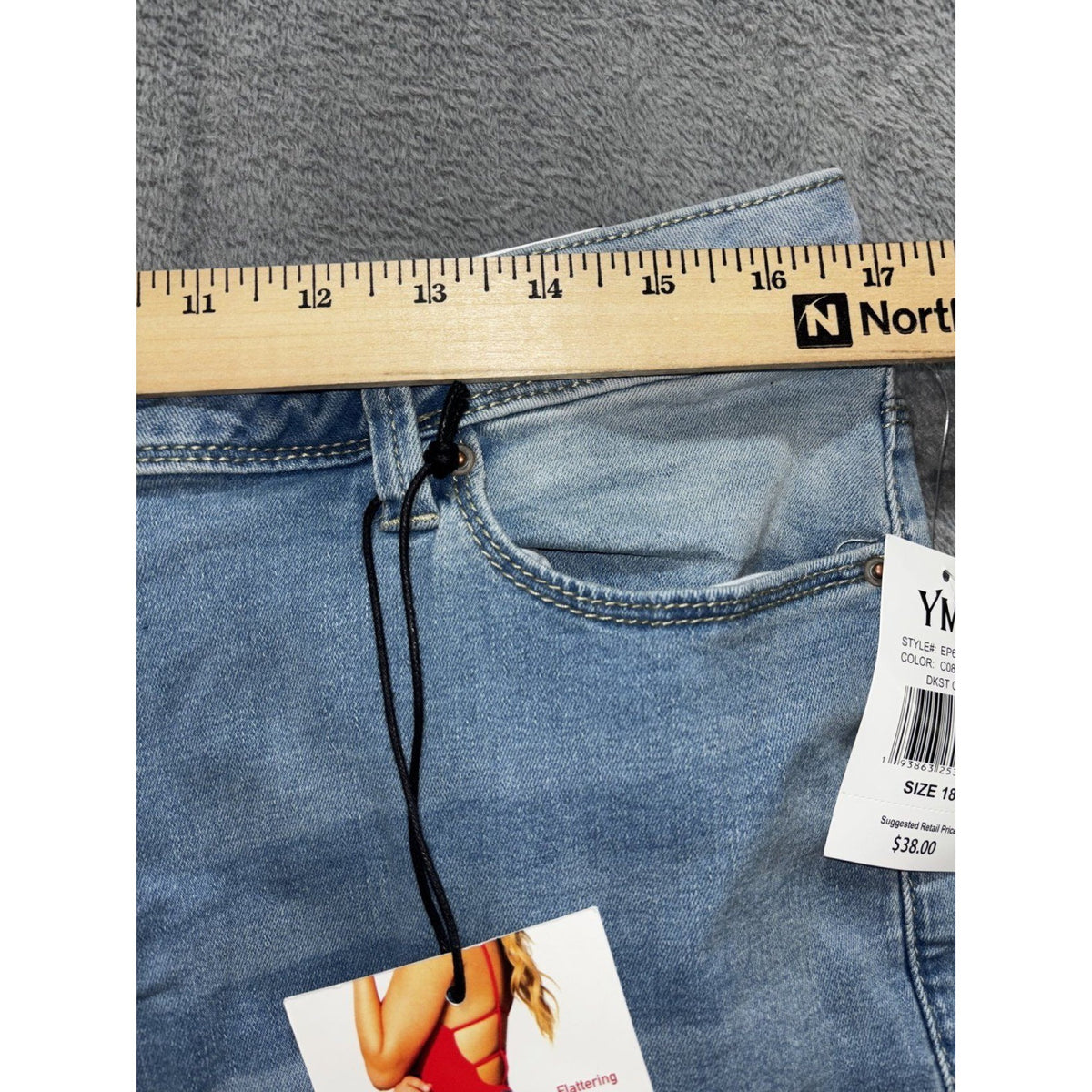 NWT YMI Womens 18 Light Blue High Rise Skinny Jeans Casual