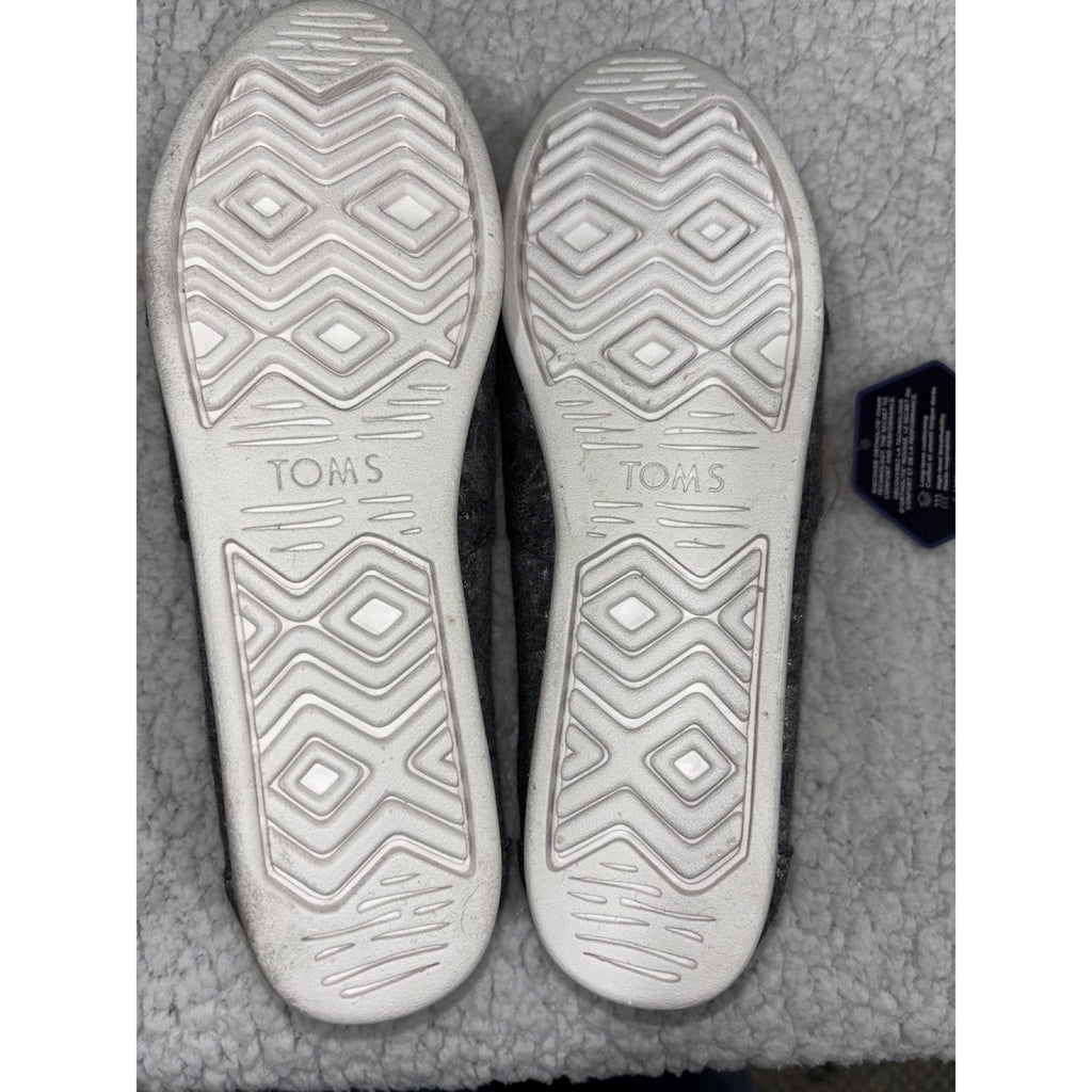 TOMS Womens 9 Drizzle Grey Foil Unicorns Alpargata Slip On Shoes NWT