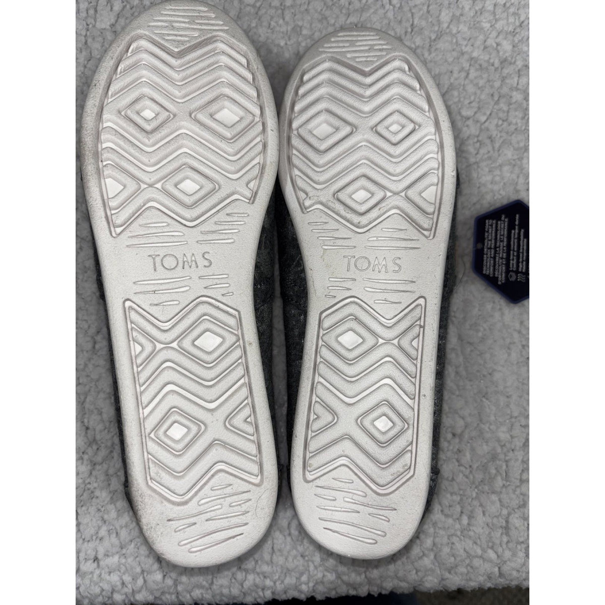 TOMS Womens 9 Drizzle Grey Foil Unicorns Alpargata Slip On Shoes NWT