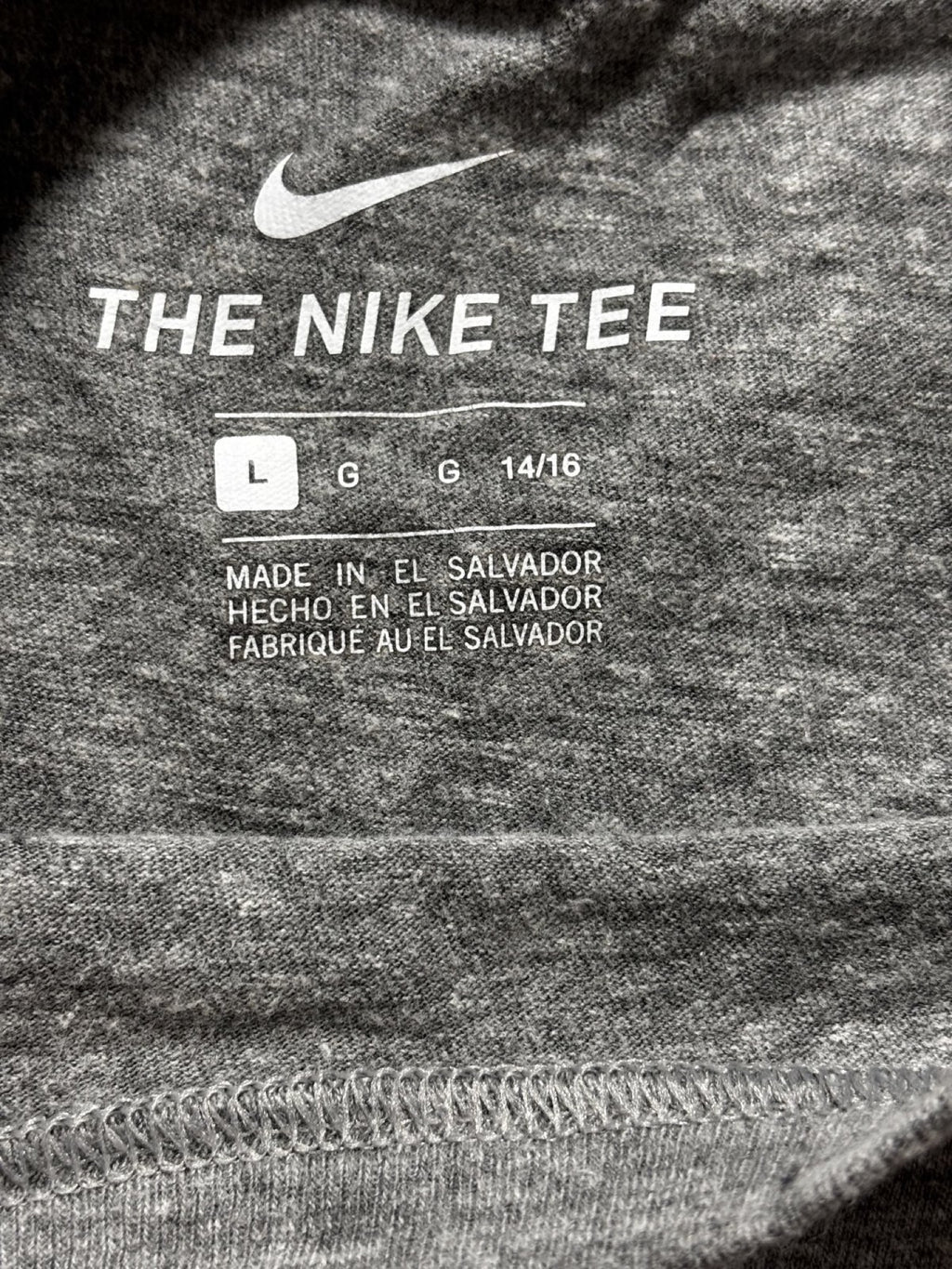 Nike Youth L 14-16 Gray Buccaneers NFC Champions LIV Long Sleeve Tee Casual