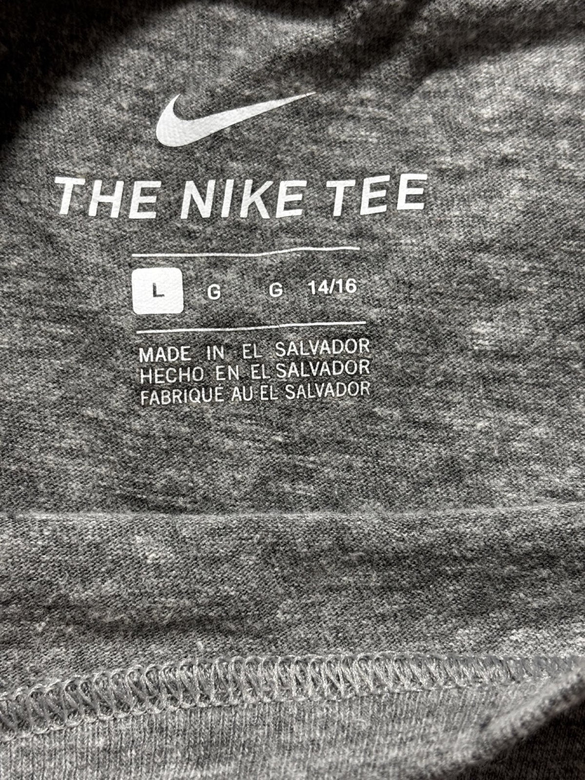 Nike Youth L 14-16 Gray Buccaneers NFC Champions LIV Long Sleeve Tee Casual
