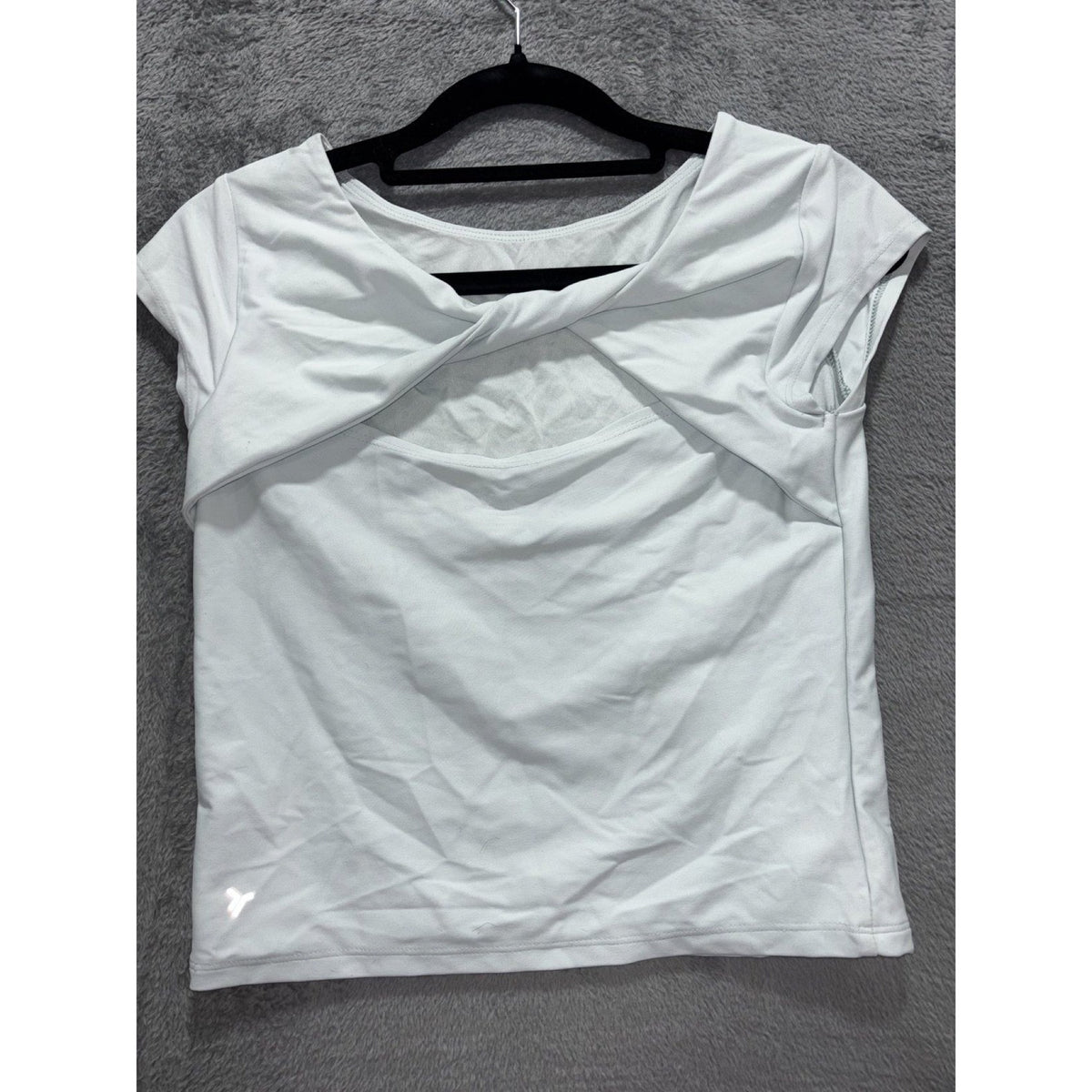 Old Navy Active Girls XL 14-16 Light Blue Powersoft Twist Back Tee Athleisure