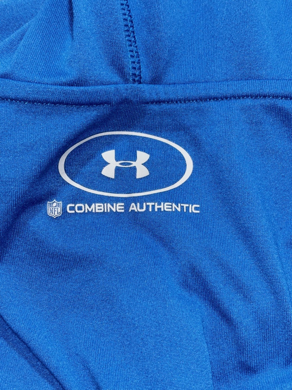 Under Armour Youth YL Blue Gray Detroit Lions Quarter Zip Hoodie Athletic