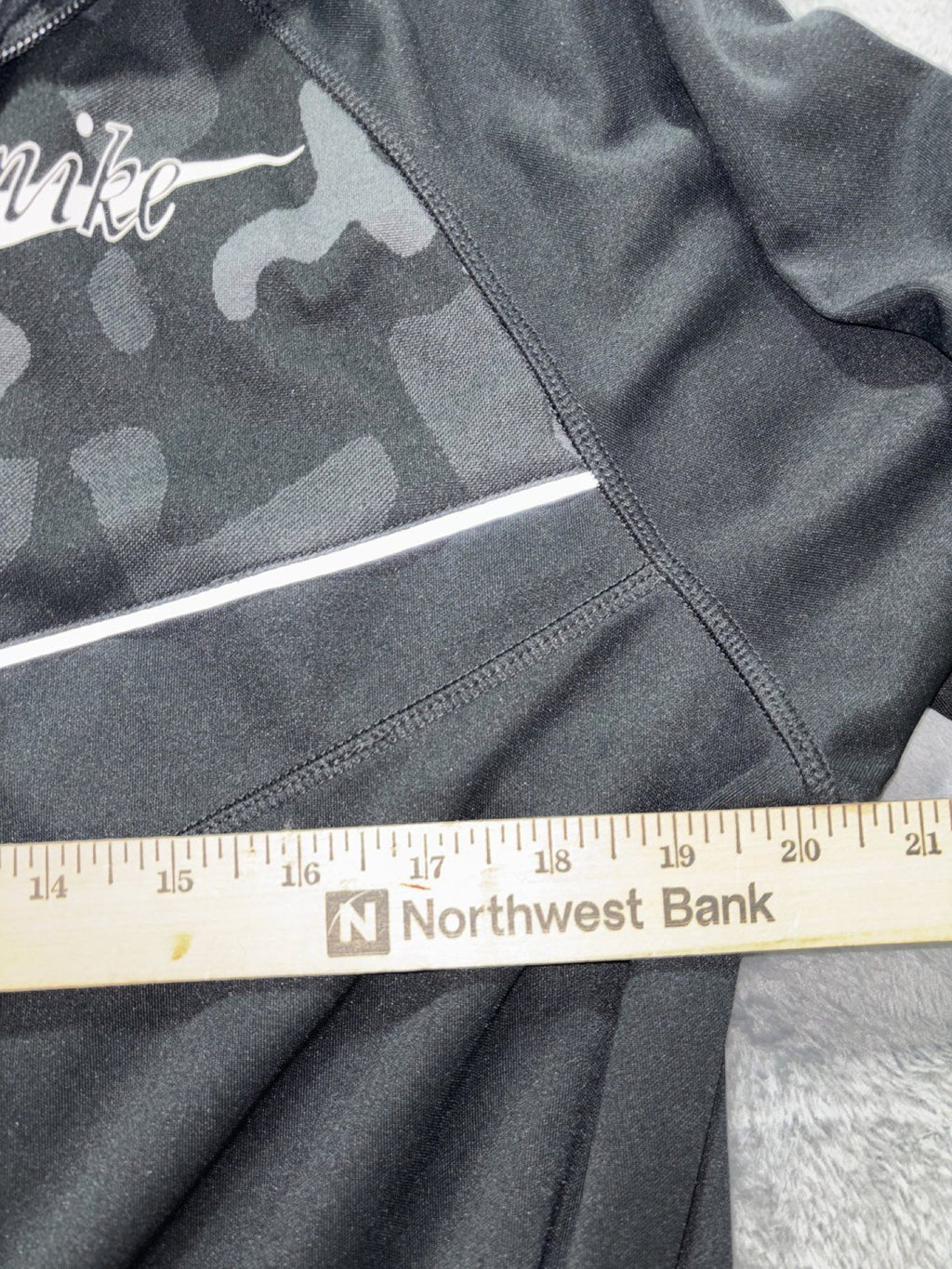 Nike Mens L Black Camo Dri-FIT Full Zip Track Jacket Athleisure Sporty