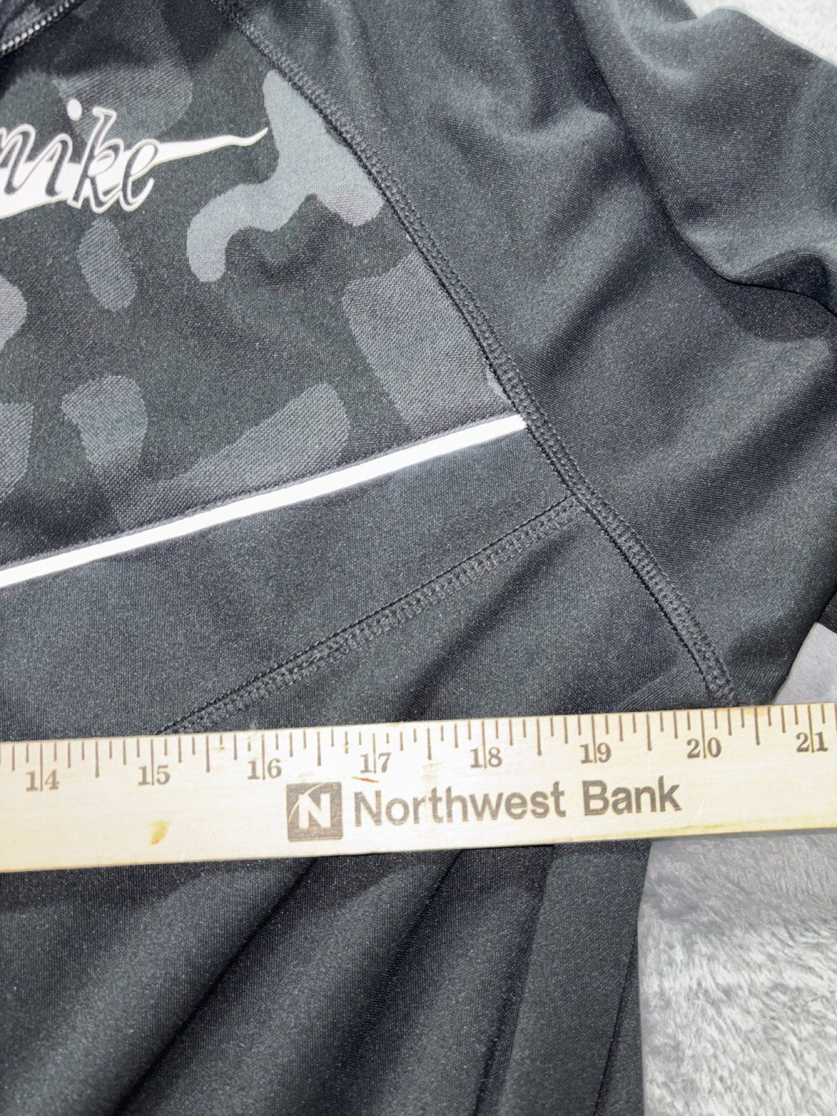 Nike Mens L Black Camo Dri-FIT Full Zip Track Jacket Athleisure Sporty