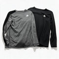 Gerry Kids L 14/16 Gray Black Long Sleeve Waffle Shirts Lot of 2 Casual