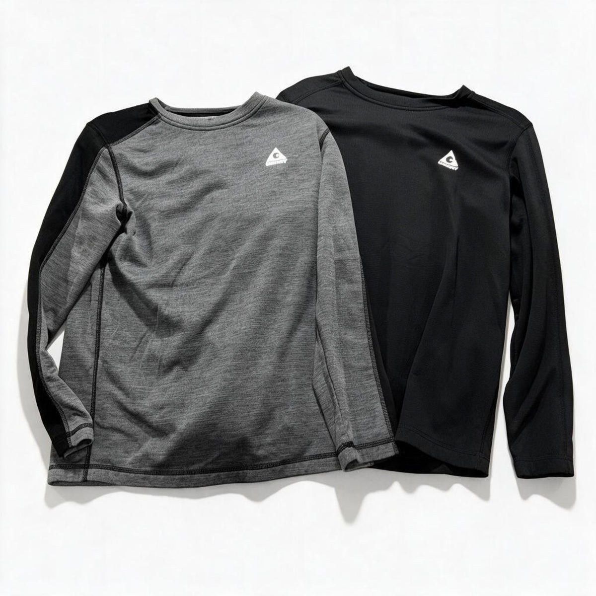 Gerry Kids L 14/16 Gray Black Long Sleeve Waffle Shirts Lot of 2 Casual
