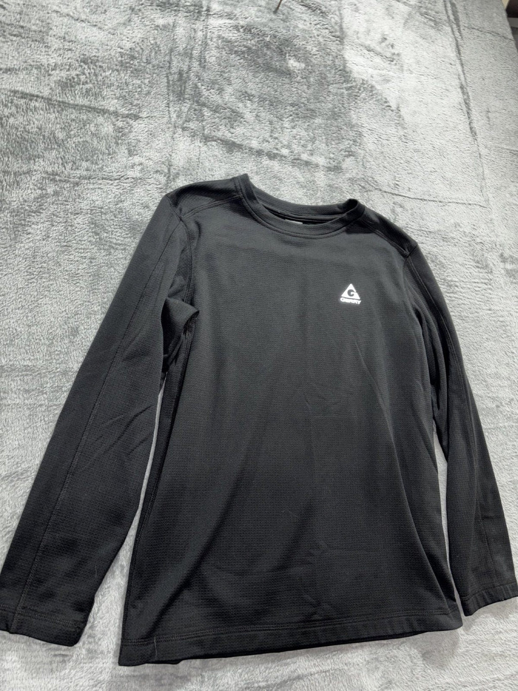 Gerry Kids L 14/16 Gray Black Long Sleeve Waffle Shirts Lot of 2 Casual