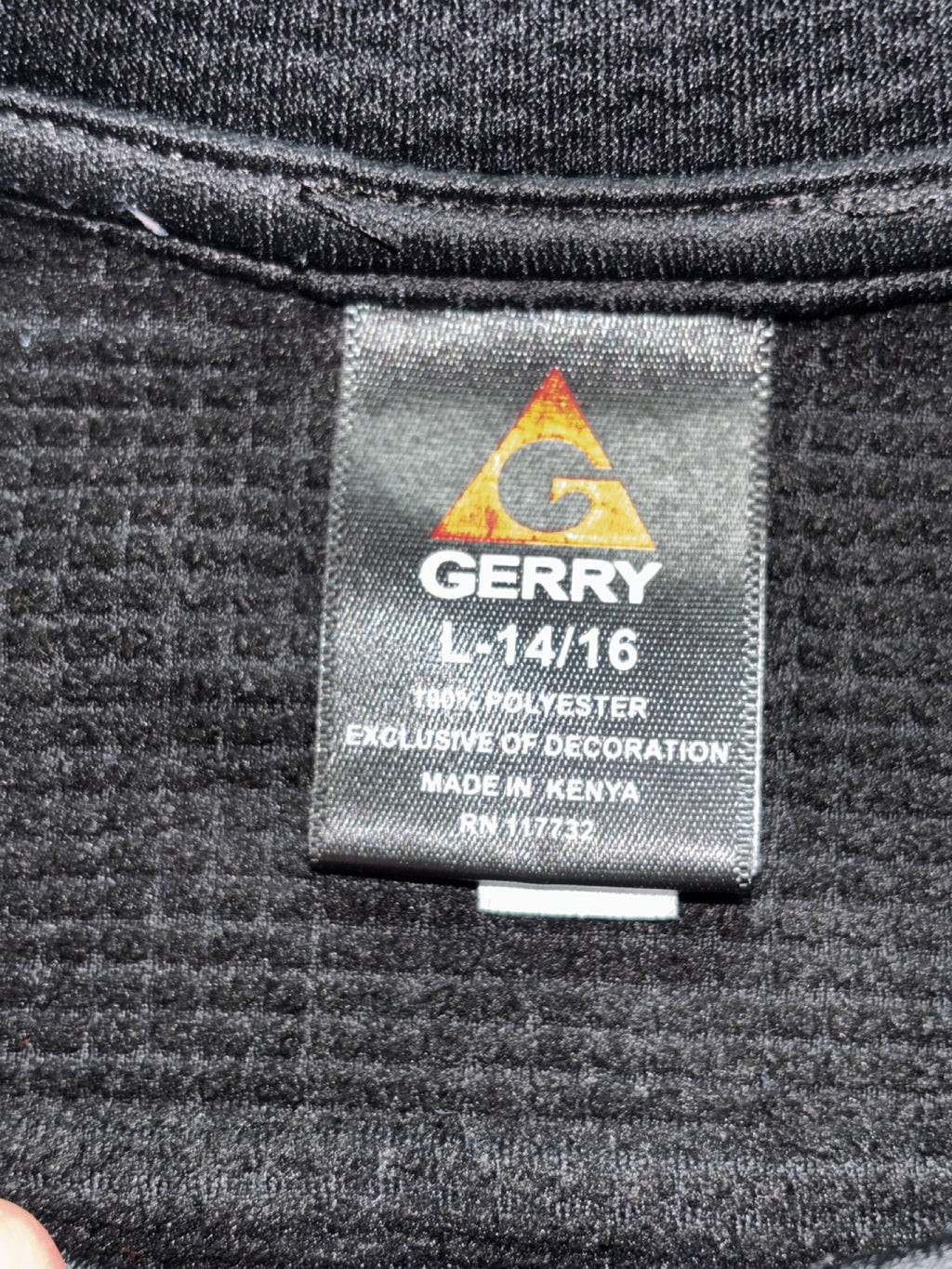 Gerry Kids L 14/16 Gray Black Long Sleeve Waffle Shirts Lot of 2 Casual