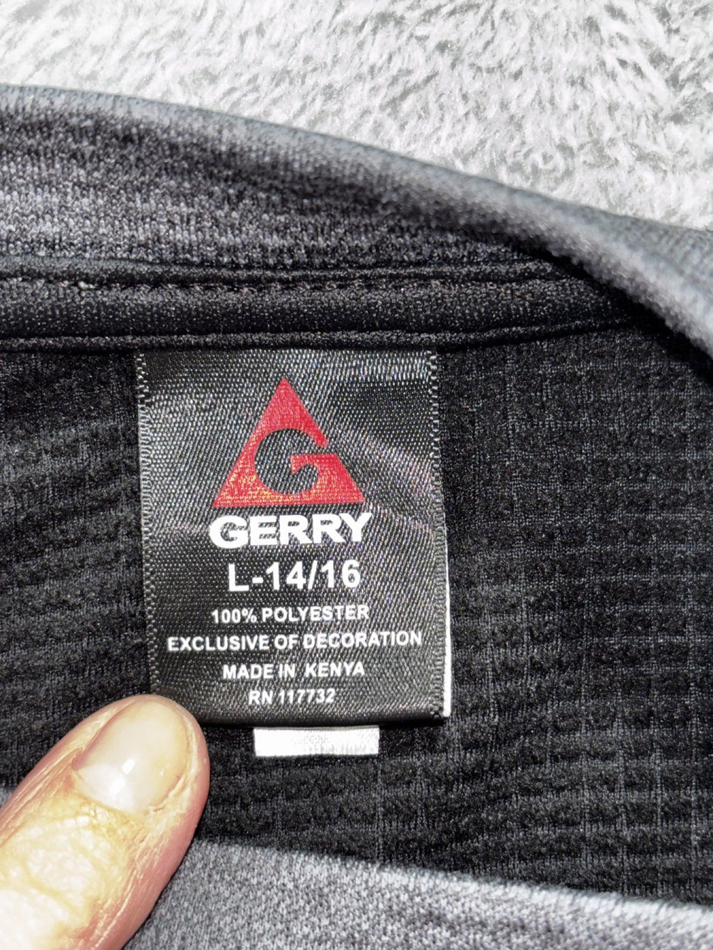 Gerry Kids L 14/16 Gray Black Long Sleeve Waffle Shirts Lot of 2 Casual