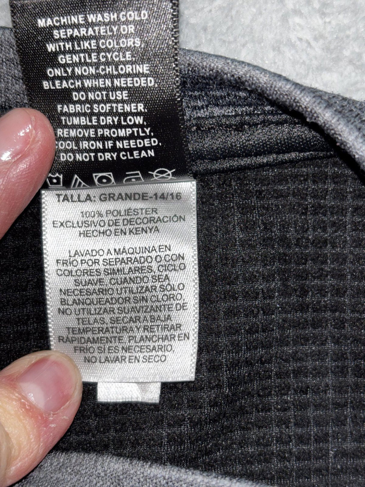 Gerry Kids L 14/16 Gray Black Long Sleeve Waffle Shirts Lot of 2 Casual