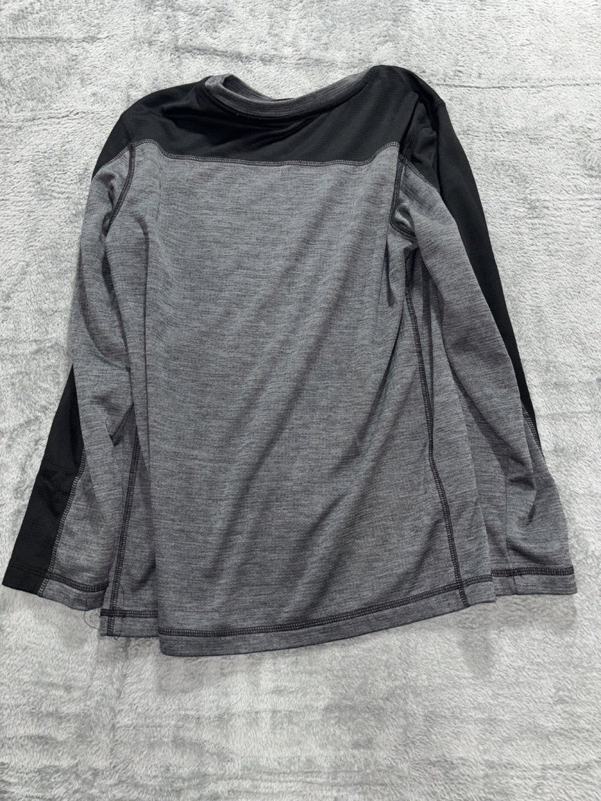 Gerry Kids L 14/16 Gray Black Long Sleeve Waffle Shirts Lot of 2 Casual