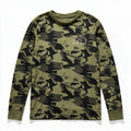 Aeropostale Mens M Olive Camo Long Sleeve Graphic Tee Casual