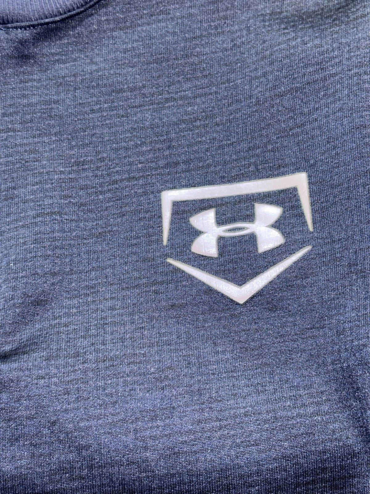 Under Armour Mens SM/P Navy Henley Long Sleeve Loose Fit Athletic Casual