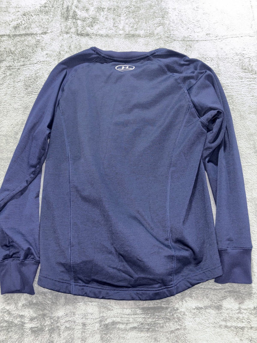 Under Armour Mens SM/P Navy Henley Long Sleeve Loose Fit Athletic Casual
