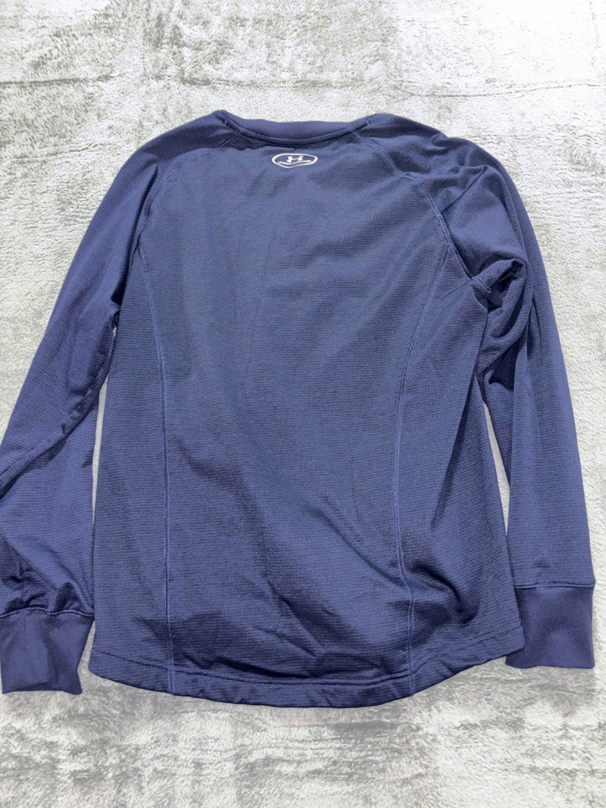 Under Armour Mens SM/P Navy Henley Long Sleeve Loose Fit Athletic Casual